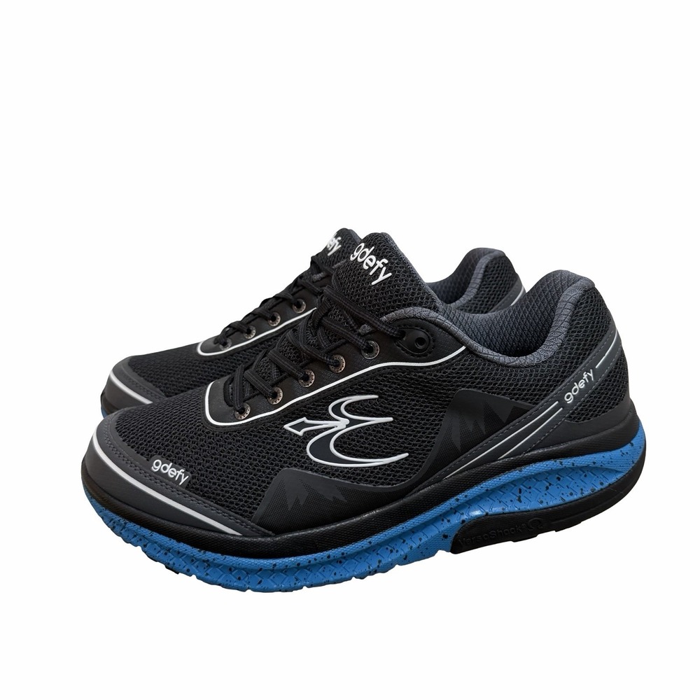 GDEFY Gravity Defyer‎ Mighty Lace Up Mesh Walking Shoes Mens US 12 Black Comfort